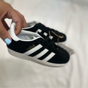 Adidas Black and White Gazelle Sneakers